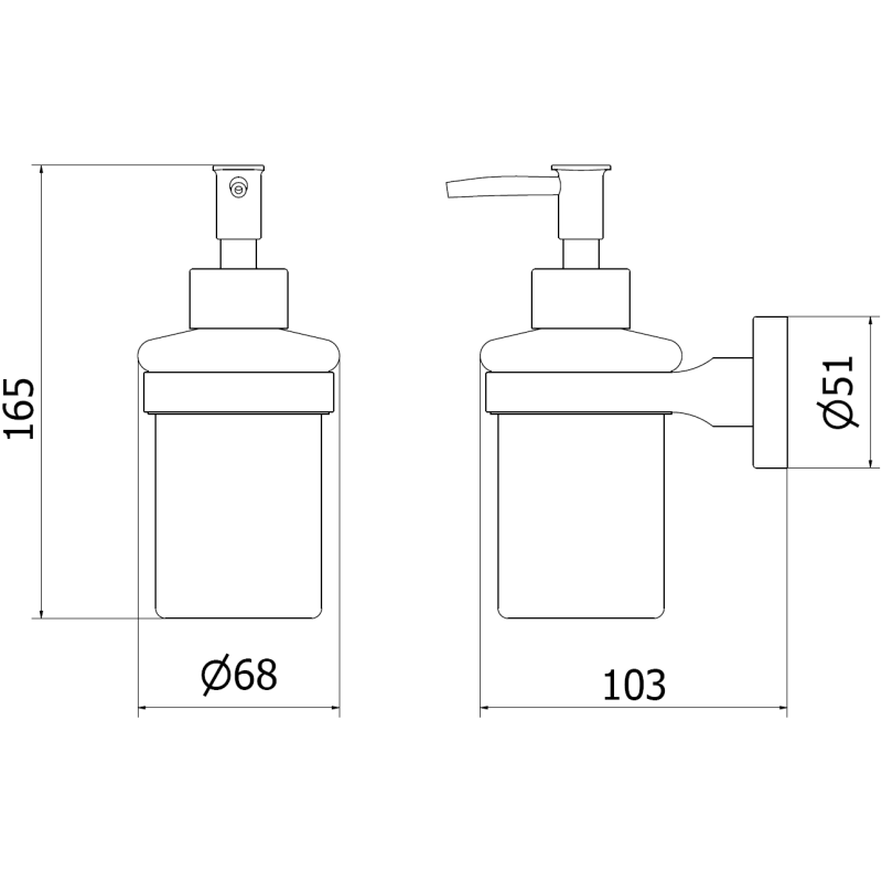 Mexen Remo muilo dozatorius, šlifuotas nikelis - 70507388-97