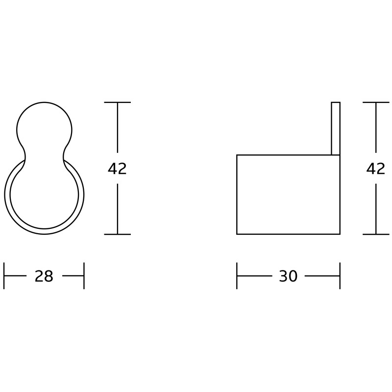 Mexen Base rankšluosčio kabliukas, juodas - 7088235-70