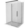 Mexen Rox-3S 3 sienų stumdomas dušo kabinas 155 x 95 cm, skaidri, juoda - 8C2-155-095-70-00-3S