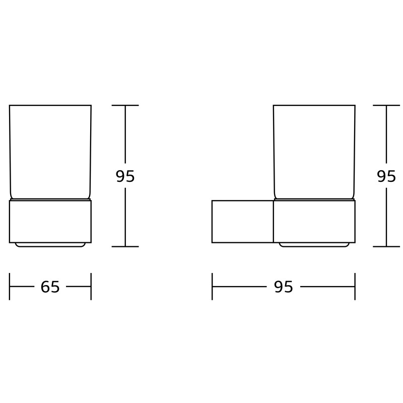 Mexen Base dantų šepetėlių laikiklis, juoda/aukso - 7088238-57