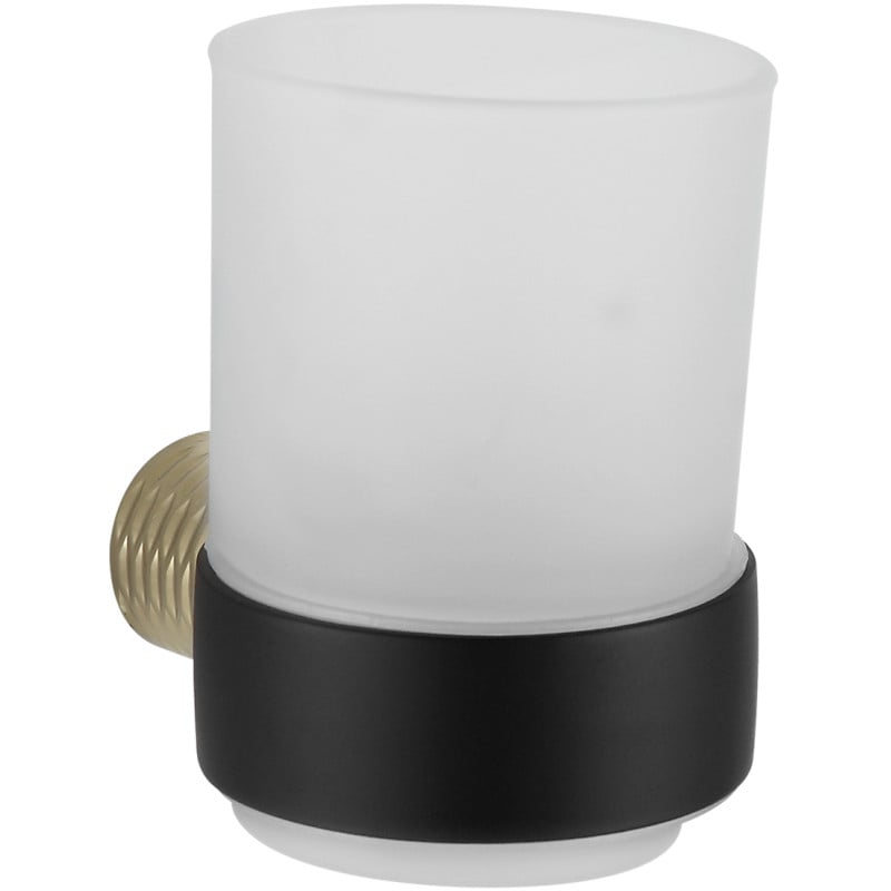 Mexen Base dantų šepetėlių laikiklis, juoda/aukso - 7088238-57