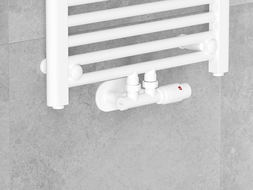 Mexen Uni-Term radiatoriaus kampinis vožtuvas, Duplex, DN50, baltas - W907-000-20