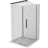 Mexen Rox-3S dušo kabina 3 sienų stumdoma 120 x 120 cm, skaidri, juoda - 8C2-120-120-70-00-3S