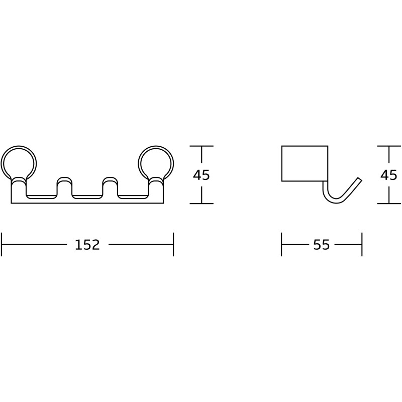 Mexen Base keturgubis rankšluosčių kabykla, auksinė - 70882354-50