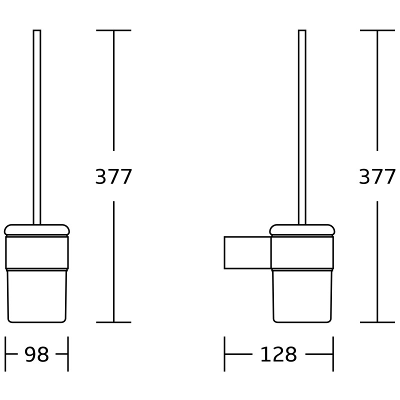Mexen Base tualeto šepetys, auksinis - 7088250-50