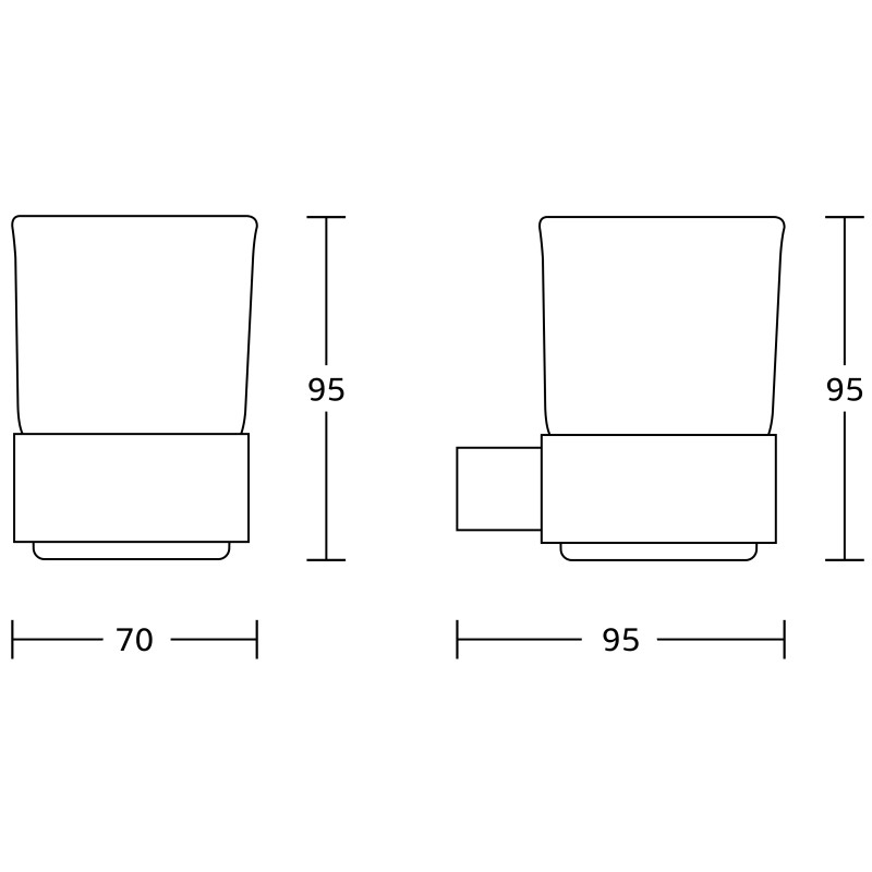 Mexen Adox dantų šepetėlių laikiklis, chromas - 7018238-00