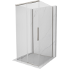 Mexen Rox-3S 90 x 90 cm 3-jų sienų slankiojančioji dušo kabina, skaidri, šlifuotas nikelis - 8C2-090-090-97-00-3S