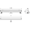 Mexen Flat Wall 2in1 sieninis linijinis nutekėjimas 70 cm, Auksinė - 1530070