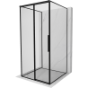 Mexen Rox-3S trijų sienelių stumdomas dušas, kairysis 90 x 90 cm, juodas rėmas, juodas - 8C2-090-090-70-70-3S-L