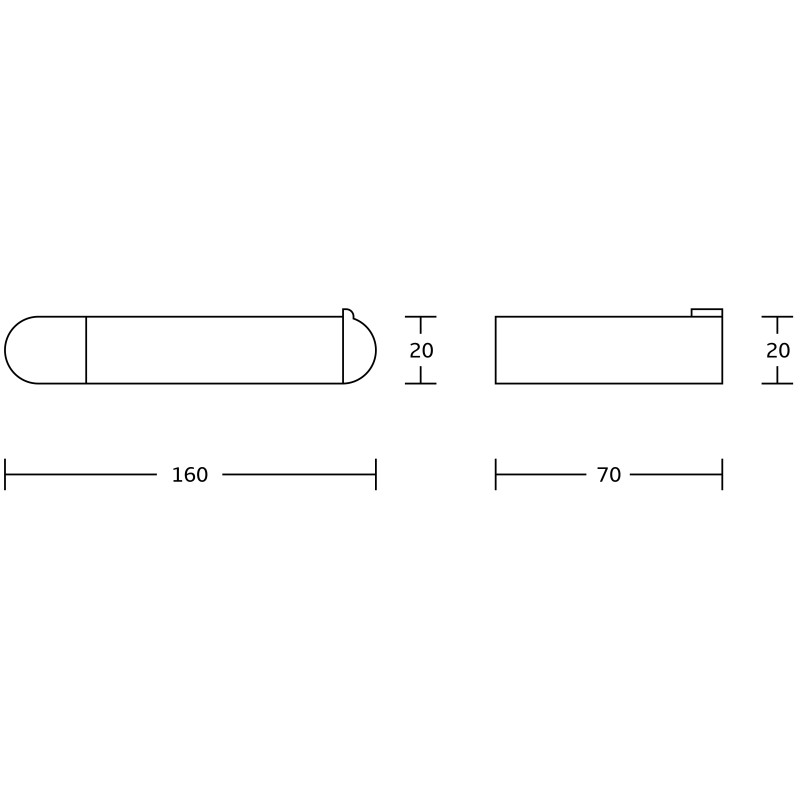 Mexen Adox tualetinio popieriaus laikiklis, juodas - 7018233-70