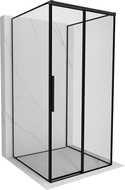 Mexen Rox-3S 3 sienelių dušo kabina, dešinysis 90 x 90 cm, juodas rėmelis, juoda - 8C2-090-090-70-70-3S-P