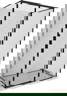 Mexen Rox-3S trijų sienų stumdomas dešinės pusės dušo kabinas 105 x 100 cm, juodas rėmas, juodas - 8C2-105-100-70-70-3S-P