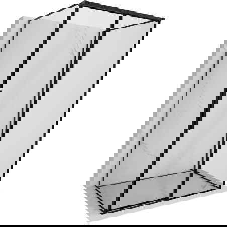 Mexen Rox-3S trijų sienelių stumdomas dešinys dušo kabinas 100 x 110 cm, juodas rėmas, juoda - 8C2-100-110-70-70-3S-P