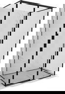 Mexen Rox-3S 3 sienų dušo kabina, slankiojamos dešinės durys, 160 x 120 cm, juodas rėmas, juoda - 8C2-160-120-70-70-3S-P