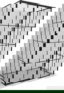 Mexen Rox-3S Trijų sienų slankiojančios dešinės pusės dušo kabina 115 x 70 cm, juodas tinklelis, juoda - 8C2-115-070-70-77-3S-P