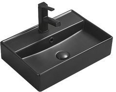 Mexen Blanca stalviršinis praustuvas 50 x 35 cm, juodas matinis - 21105085