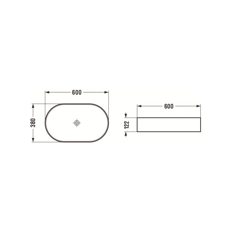 Mexen Celia stalviršio kriauklė 60 x 38 cm, balta - 22206000