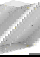 Mexen Lunar dešinysis atidaromas dušo kabinas 70 x 80 cm, skaidrus, auksinis - 834-070-080-50-00-P