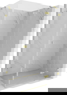 Mexen Lunar dešiniojo atidarymo dušo kabina 70 x 90 cm, skaidri, šlifuota auksinė - 834-070-090-55-00-P