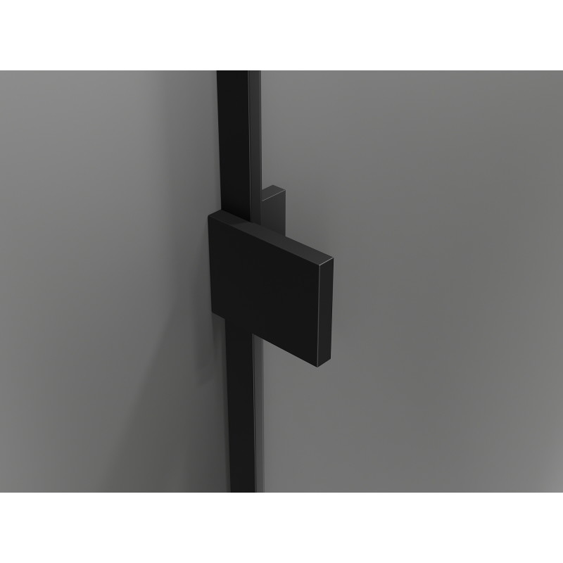 Mexen Lunar Dešinysis dušo kabinos su durelėmis 70 x 90 cm, skaidrus, juodas - 834-070-090-70-00-P