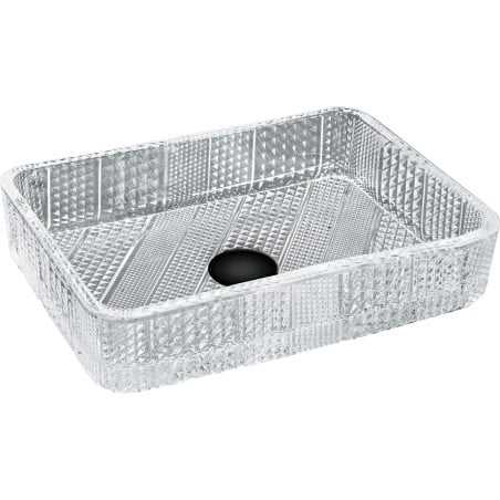 Mexen Akra stiklo praustuvas stalviršiui 46 x 33 cm, permatomas - 24024600