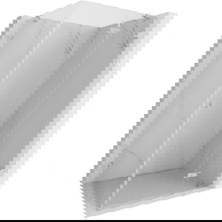 Mexen Lunar dešinės pusės dušo kabina 70 x 90 cm, skaidri, šlifuotas nikelis - 834-070-090-97-00-P