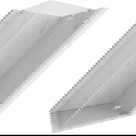 Mexen Lunar dešinioji dušo kabina 80 x 90 cm, skaidri, šlifuotas nikelis - 834-080-090-97-00-P