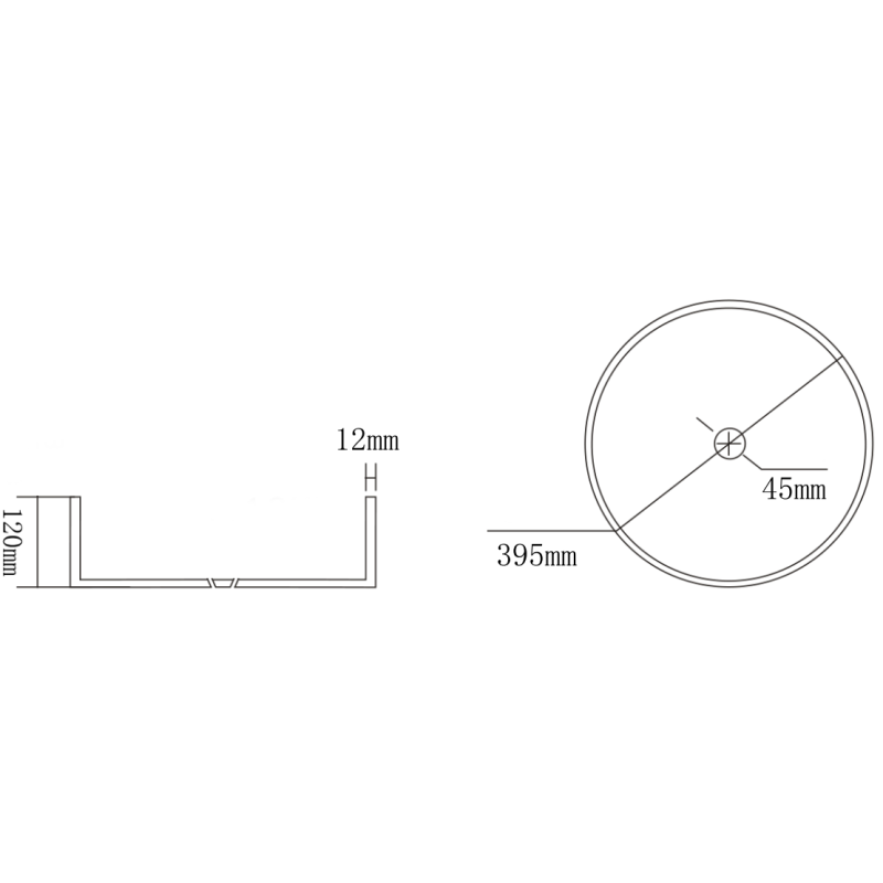 Mexen Dema stiklinė viršutinė kriauklė 39 x 39 cm, skaidri - 24043900