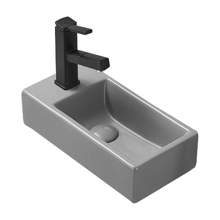 Mexen Inez stalviršinis praustuvas dešinysis 40 x 20 cm, šviesiai pilkas matinis - 21484061R