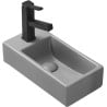 Mexen Inez stalviršinis praustuvas dešinysis 40 x 20 cm, šviesiai pilkas matinis - 21484061R