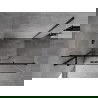Mexen Mist H T stacionari kairinė dušo kabina atveriama 75 x 120 cm, skaidri, juoda - 8A5T-075-120-70-00-L