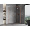 Mexen Mist H T dešinysis 80 x 75 cm dušo kabina, skaidri, šlifuotas varis - 8A5T-080-075-65-00-P