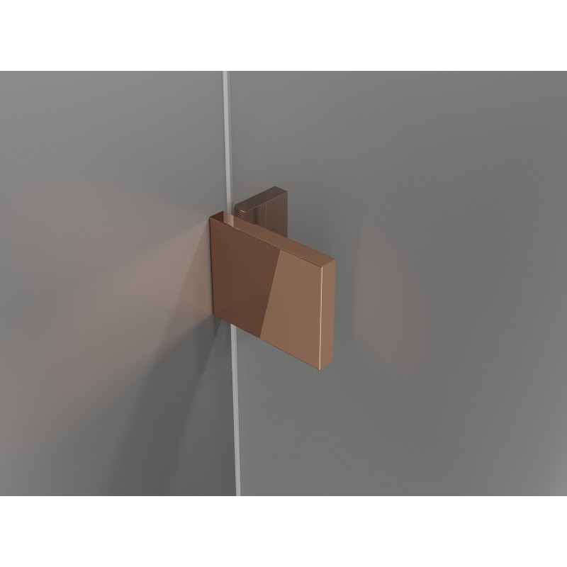 Mexen Lunar L kairi pailgioji kairioji 70 x 80 cm, permatomi, rausvas auksas - 834L-070-080-60-00-L