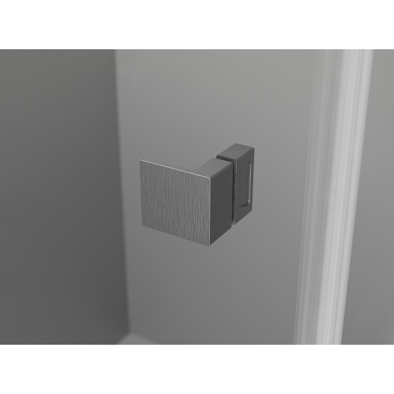 Mexen Lunar L dušo kabina atveriama kairė 80 x 90 cm, skaidrus, šlifuota gunmetal pilka - 834L-080-090-66-00-L
