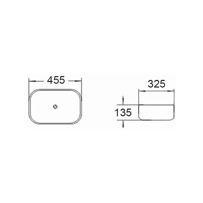 Mexen Rita stalviršio praustuvas 45 x 32 cm, balta matinė - 21084501