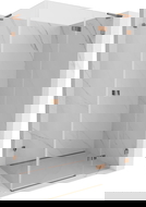 Mexen Lunar L dešinė atidaroma dušo kabina 70 x 90 cm, skaidri, rausvo aukso - 834L-070-090-60-00-P