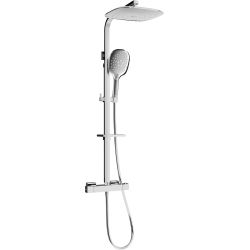 Mexen CQ22 išorinis dušo komplektas su lietaus dušu ir termostatine baterija, chromuotas - 772502295-00