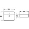Mexen Sofia antstalinis praustuvas 50 x 40 cm, baltas - 22155000