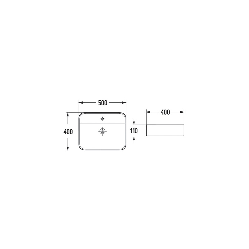 Mexen Sofia stalviršinis praustuvas 50 x 40 cm, šviesiai pilka matinė - 22155061