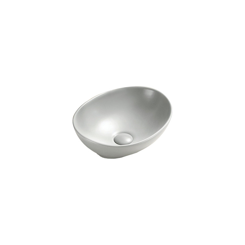Mexen Elza praustuvas ant stalviršio 40 x 33 cm, platinos matinis - 21014063