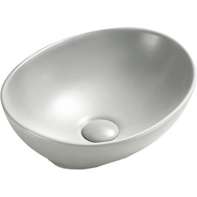 Mexen Elza stalviršinis praustuvas 40 x 33 cm, platinos matinis - 21014063