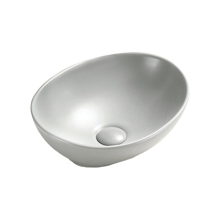 Mexen Elza stalviršinis praustuvas 40 x 33 cm, platinos matinis - 21014063