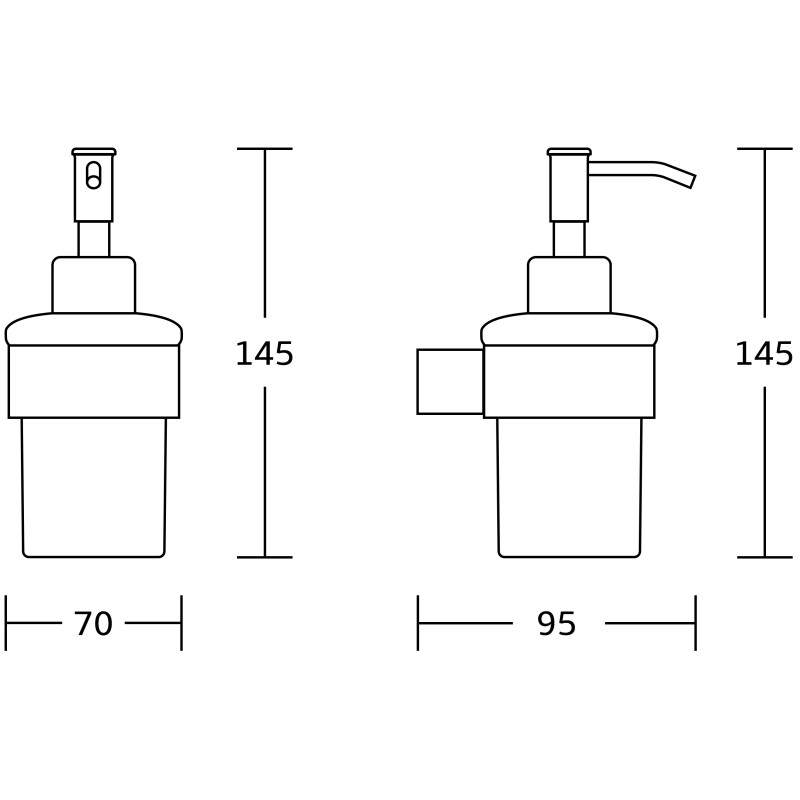 Mexen Adox muilo dozatorius, juodas - 70182388-70