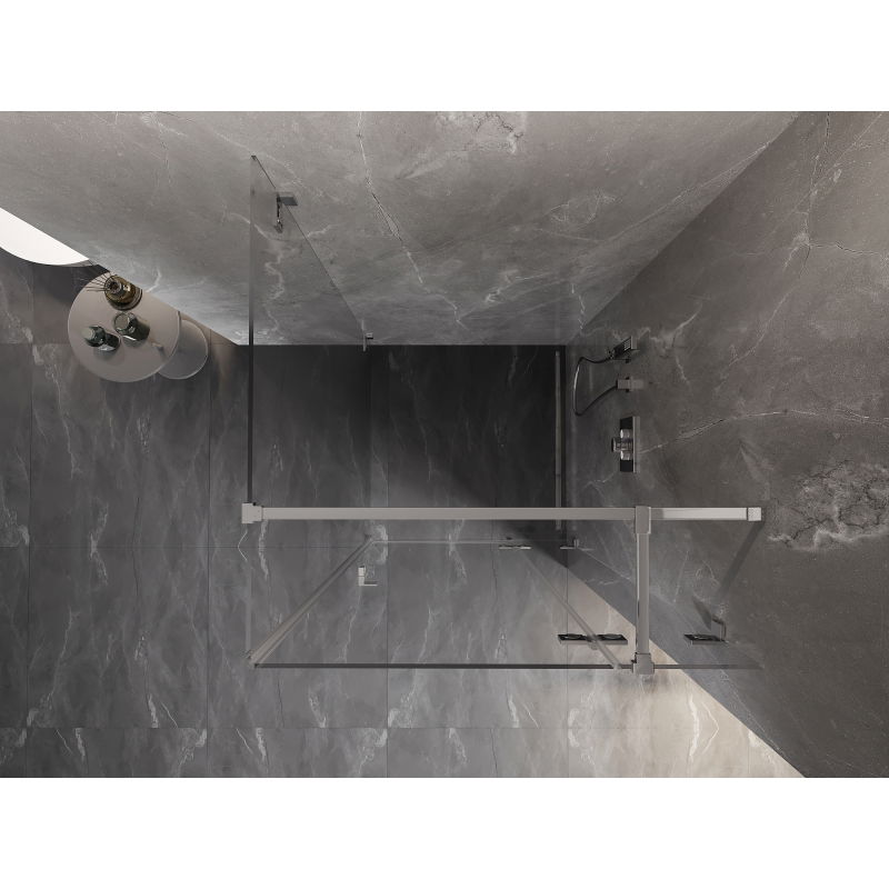 Mexen Lunar T dešimties dušo kabina 80 x 80 cm, skaidrus, chromas - 834T-080-080-01-00-P