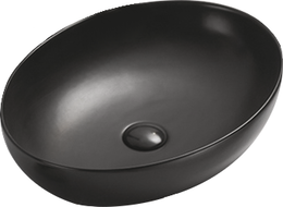 Mexen Jowita stalviršinis praustuvas 52 x 39 cm, matinė juoda - 21355285
