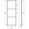 Mexen X-Wall-NR be apvado įleidžiama lentyna su lentyna 90 x 30 cm, inox - 1911903010S