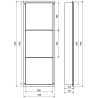Mexen X-Wall-NR nišinė lentyna be kraštų su lentyna 90 x 30 cm, inox - 1911903010S