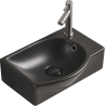 Mexen Mista kairioji 40 x 28 cm stalviršio kriauklė, juoda matinė - 22174085L
