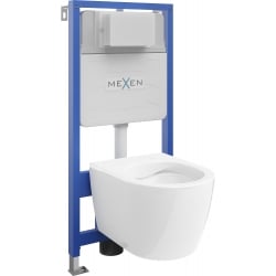 Mexen Carmen paslėptas WC sistemos rinkinys Fenix Slim su WC dubeniu, balta blizgi - 6103388XX00