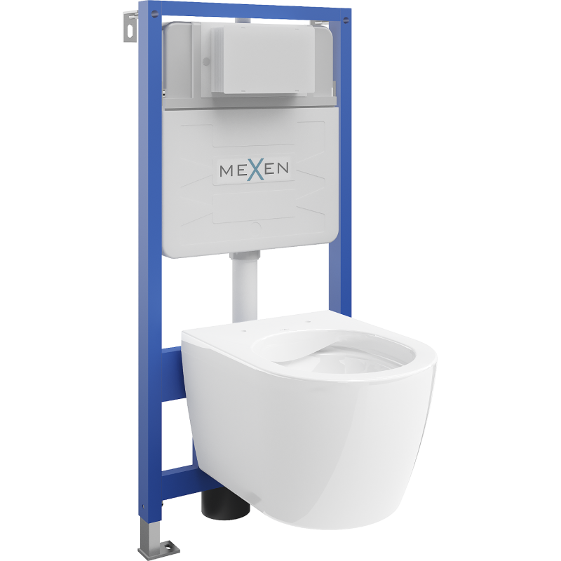 Mexen potinkinio WC rinkinys Fenix Slim su WC dubeniu Carmen, blizgi balta - 6103388XX00